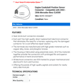 thumbnail image 2 of Engine Crankshaft Position Sensor Connector - Compatible with 2003 - 2006 Mercedes-Benz CLK500 2004 2005, 2 of 2