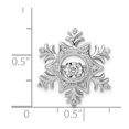 thumbnail image 4 of Real 14kt White Gold 1/6ct. Vibrant Moving Diamond Snowflake Pendant; for Adults and Teens; for Women and Men, 4 of 4