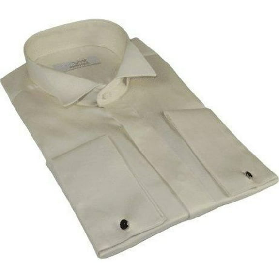 Mens CEREMONIA Tuxedo Formal Shirt 100% Cotton Turkey Slim Fit #stn 17 aty ivory