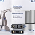 thumbnail image 4 of JERFIT Brushed Nickel Bathroom Sink Faucet, 4 inch Centerset 2-Handle Vanity Faucet with 360° Swivel Spout, High Arc Gooseneck Design for Bathroom, RV, Laundry Room, 4 of 6