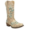 thumbnail image 2 of Roper Womens Riley Floral Embroidery Snip Toe Cowboy  Mid Calf Boots, 2 of 5