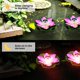 thumbnail image 4 of Farol solar de loto para exteriores, luces flotantes para piscina, luces solares RGB LED de flor de loto, lámpara flotante impermeable para estanque/jardín/piscina/fuente/acuario (rosa) esquí esquí Gafas de esquí, 4 of 5