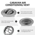 thumbnail image 4 of OULII Évent de Climatisation RV Gris ABS Facilite la Ventilation 1Ensemble, 4 of 8