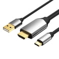thumbnail image 2 of Cable compatible con HDMI Cable de pantalla de teléfono inteligente 4K HD TV Proyección Línea de PVC para tipo C, 1,5 m Vogacara  EL001457-02B, 2 of 2