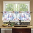 thumbnail image 4 of Yayeee Kitchen Curtains Tier Set of 2 Light Filtering 57"x36" Over Sink Window Panels, Pastel Flower Pattern, 4 of 7