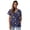 Navy Butterfly With Blue Trim, variant on Just Love Womens Scrub Tops - V-Neck Nursing Scrubs with 2 Pockets