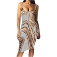 thumbnail image 2 of SMihono Robe Maxi Bohème d'Été pour Femmes Grande Taille Mode Décontractée Manches Courtes Épaules Dénudées Imprimé Col Rond Robe de Plage, 2 of 4