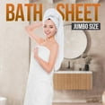 thumbnail image 2 of Utopia Towels Bath Sheet Set of 2, 600 GSM, Large bath towels "35x70", Absorbent Cotton, White, 2 of 6