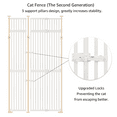 thumbnail image 4 of unipaws 86" High Extra Tall Cat Gate with Doors Locks Narrow Bar Spacing, 35-51" Wide Pressure Mounted Dog Gate, 4 of 7