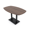 Natural Eucalyptus w/Black Base, variant on 60" Small Arc Boat Bistro Height Table Double Metal Base Bar Table