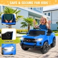 thumbnail image 6 of UBesGoo 12V Licensed Chevrolet Colorado Electric Ride on Car Toy for Toddler Kid w/ Remote Control, LED Lights, Blue, 6 of 10