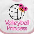 thumbnail image 4 of Inktastic Volleyball Butterfly Princess Girls Baby Bib, 4 of 4