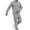 Light Gray, variant on Men's Full-Zip Polo Jacket & Drawstring Pants Set, 2-Piece Relaxed Fit Casual Tracksuit with Pockets for Spring Autumn Winter Outdoor Wear, Solid Color, Regular Size
