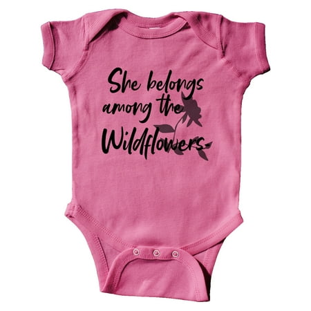 

Inktastic She Belongs Among the Wild Flowers Gift Baby Boy or Baby Girl Bodysuit
