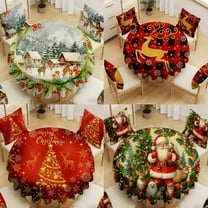 Solive Christmas Decorations Christmas Tablecloth With Santa Claus Decoration Mood For Christmas Day Holiday Party Wedding Anniversary Decor Indoor Ornaments