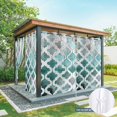 thumbnail image 6 of Turquoise Morocco Outdoor Curtains for Patio Waterproof,Windproof Privacy Curtains with Weighted Bottom,Grey Ombre Retro Mottled Painting Art Outside Drapes for Picnic Garage Yard 54"x95" 1 Panel, 6 of 8