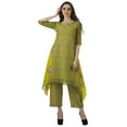 thumbnail image 2 of Moomaya Asymmetric Kurti With Pant Set Women Printed Chanderi Partywear Clothing, 2 of 6