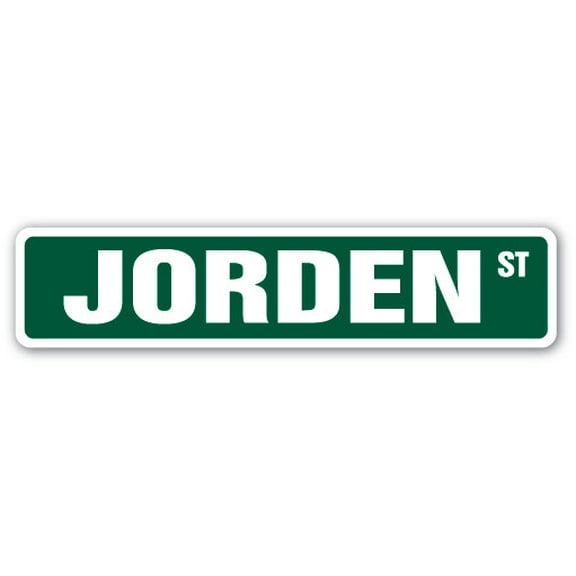 JORDEN Street Sign Childrens Name Room Sign | Indoor/Outdoor | 30" Wide