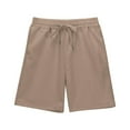 thumbnail image 5 of EnJoCho Girls High Waisted Linen Shorts, Wide Leg Knee Length Summer Shorts for Teens, Casual Elastic 𝖣rawstring Beach Shorts 4-13T, 5 of 8