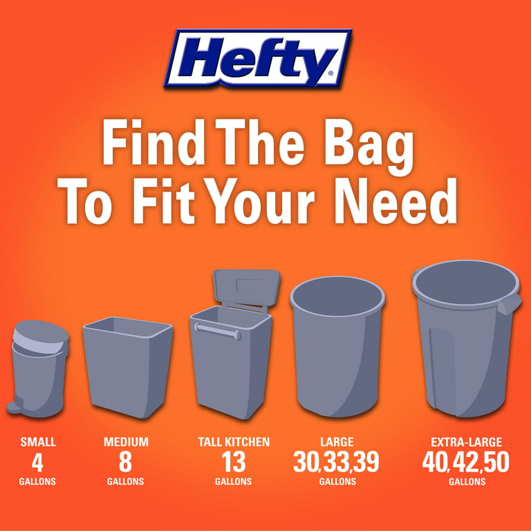 Hefty Ultra Strong Citrus Twist 13 Gallon Trash Bags - 2 Pack, Men's, White