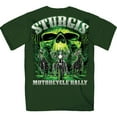 thumbnail image 3 of 2022 Sturgis Motorcycle Rally #1 Design SPB1003 Skull Riders Forrest Green T Shirt X-Large, 3 of 5