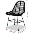 thumbnail image 4 of vidaXL Chaises de Salle à Manger 4 Pcs Noir Rotin Naturel, 4 of 4