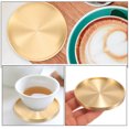 thumbnail image 3 of IDEANATEGRATE 2Ud Posavasos Dorados De Cobre Para Tazas Y Jarros Con Protección Contra Salpicaduras En, 3 of 8