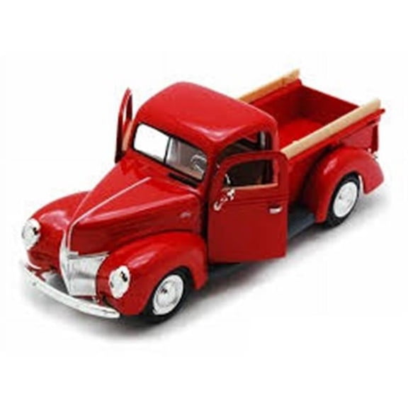 1 by 24 1940 Ford Pickup Diecast Model Car, Red