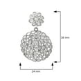 thumbnail image 4 of 5.00 CTW Natural Diamond Polki Round Dangles 925 Sterling Silver Geometric Mother's Day Gift Women Earrings, 4 of 5