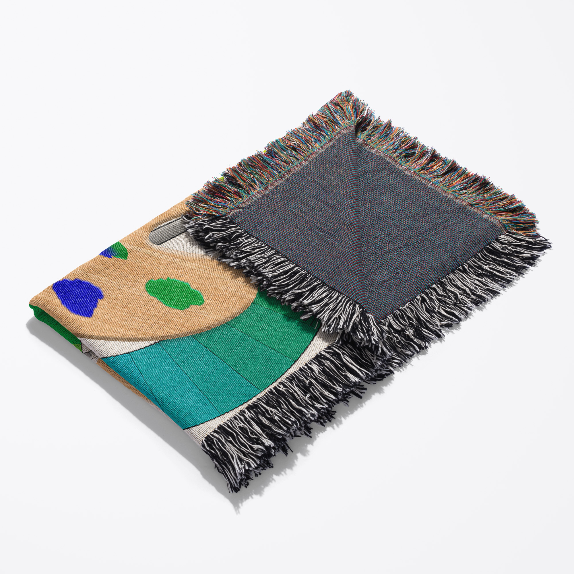An Artist Painting Palette With Brushes And A Color Wheel For Artist., Woven Blanket