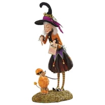 LAMIRO 1Pcs Bewitching Halloween Witch Doll Statue - Decorative Tabletop Figurine Resin Home Desktop Decor Halloween Decoration