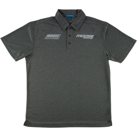 Moose Racing Corporate Mens Short Sleeve Polo T-Shirt Gray 3XL