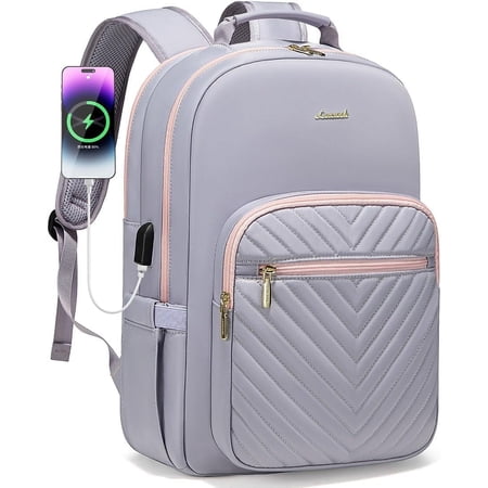 LOVEVOOK Laptop Backpack for Women 17.3 inch,Cute Womens Travel Backpack Purse,Professional Laptop Computer Bag,Waterproof Work Business College Teacher Bags Carry on Backpack with USB
