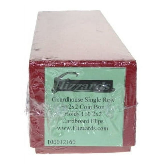 2 Red Storage Box for 2x2 Coin Holders/Flips (2x2x9) Single Row