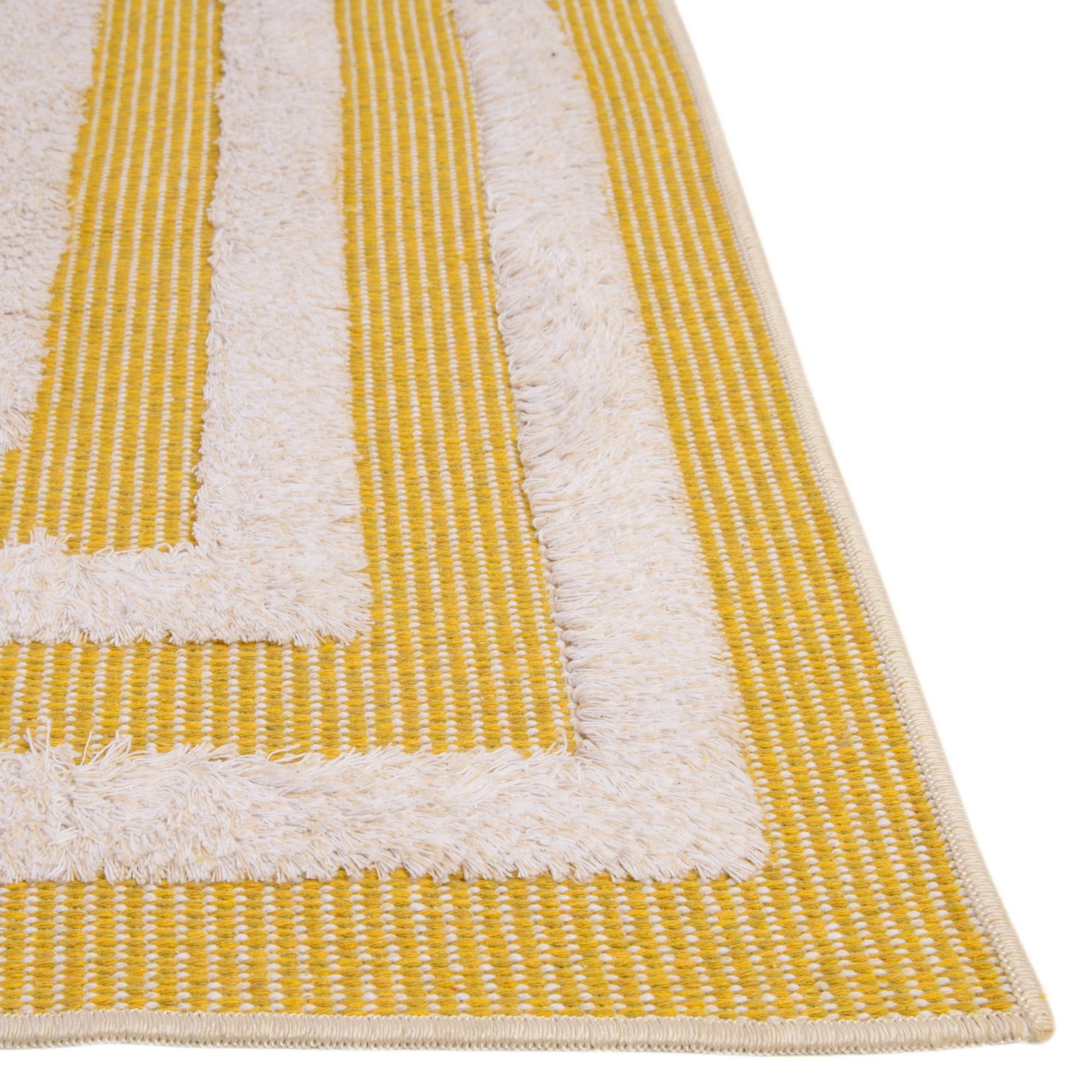 Sabrina Soto Casa Collection Area Rug - Toluca (2' 7" x 12' Runner Yellow/Ivory)