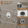 thumbnail image 3 of CASAINC Wall Mounted Stainless Steel Shower Head Thermostatic Dual Shower Faucet in Brushed Nickel, 3 of 11