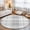 Gray, White, variant on Round Rugs 4Ft, Grey Buffalo Plaid Round Area Rug Washable Indoor Throw Carpet, Farmhouse Modern Checkered Soft Non Slip Circle Rug for Kitchen Nursery Room Home Decor Aesthetic