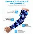 thumbnail image 3 of Exxact Sports Compression Arm Sleeves for Men & Women, 1 Pair Performance Sleeves for Baseball, Football, Youth & Adult Sizes - (Blue Camo, AXL), 3 of 7