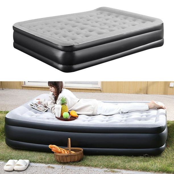 Air Mattress Quick Inflation Deflation Skin Friendly Flocking Plush Waterproof PVC Foldable Portable Inflatable Bed for Travel for Guests Walmart