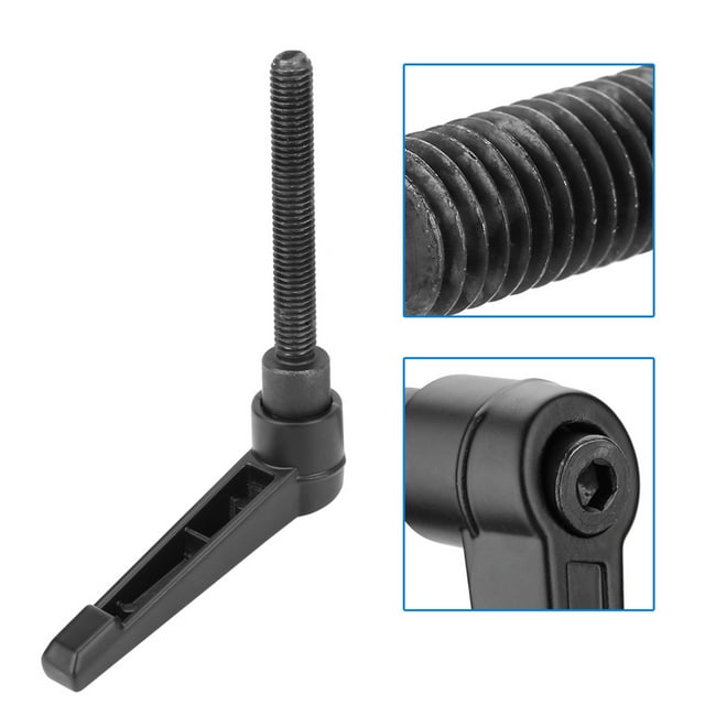 PCS Zinc Alliage Machine Boutons Poignée de Fixation Réglable avec Exécution Exquise, M8 Filetage Mâle, pour Machine-Outil, Équipement de Soudage, Noir