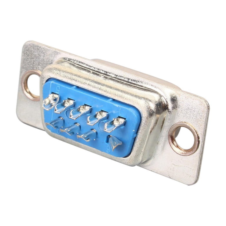 DB9 Male D-Sub Connector With Plastic Cover - 9 Pin Serial RS-232 Cable Mount Hardware Set