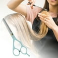 thumbnail image 2 of Unique Bargains 1 Pc Tooth Shears Hair Cutting Scissors for Hair Styling Blue, Silver Tone, 2 of 7