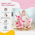 thumbnail image 5 of Kids Bike Qaba Baby Rocking Horse, Ride on Unicorn with 32 Songs, Toddler Rocker Toy with Wooden Base Seat Safety Belt for 1.5-3 Year Old, Pink,Boys Bike, 5 of 10