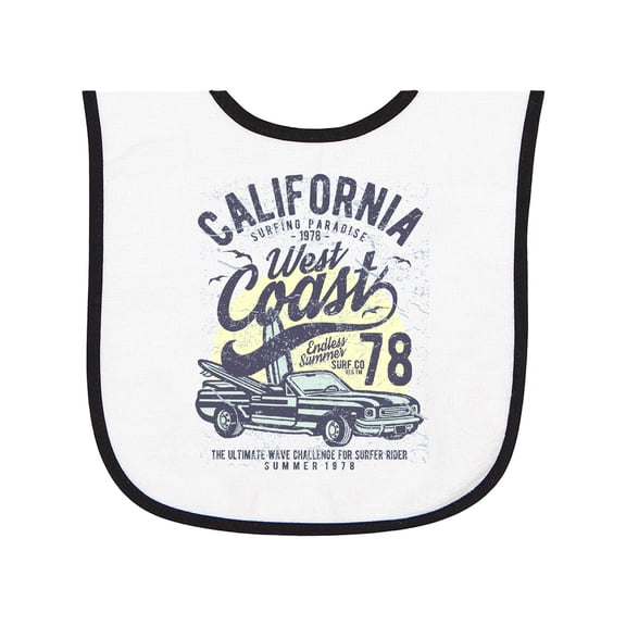 Inktastic California West Coast Baby Terry Cloth Bib