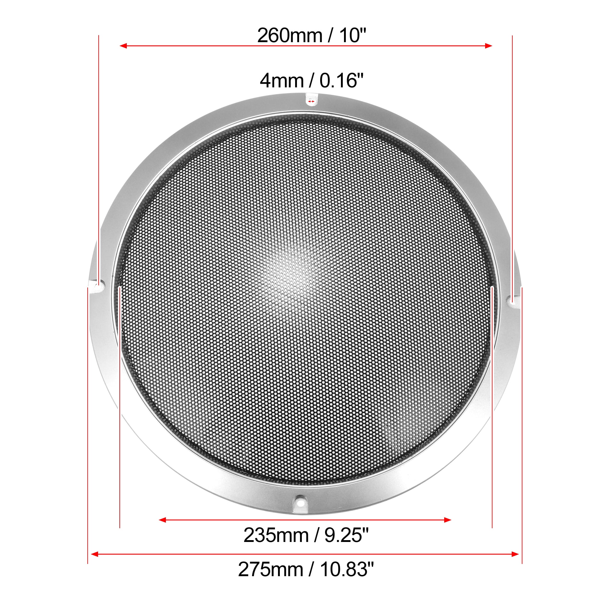 Unique Bargains 2pcs 11" Car Speaker Grille Cover Trim Round Subwoofer Grille
