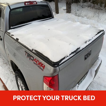 Krator Soft Tri Fold Truck Tonneau Cover For 2009 2014 Ford F 150 With 5 5ft Bed Styleside Fleetside Soft Black Vinyl Folding Truck Tonneau Bed Cover Walmart Canada