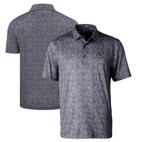 Men's Cutter & Buck Black Arizona Diamondbacks Pike Constellation Stretch Polo