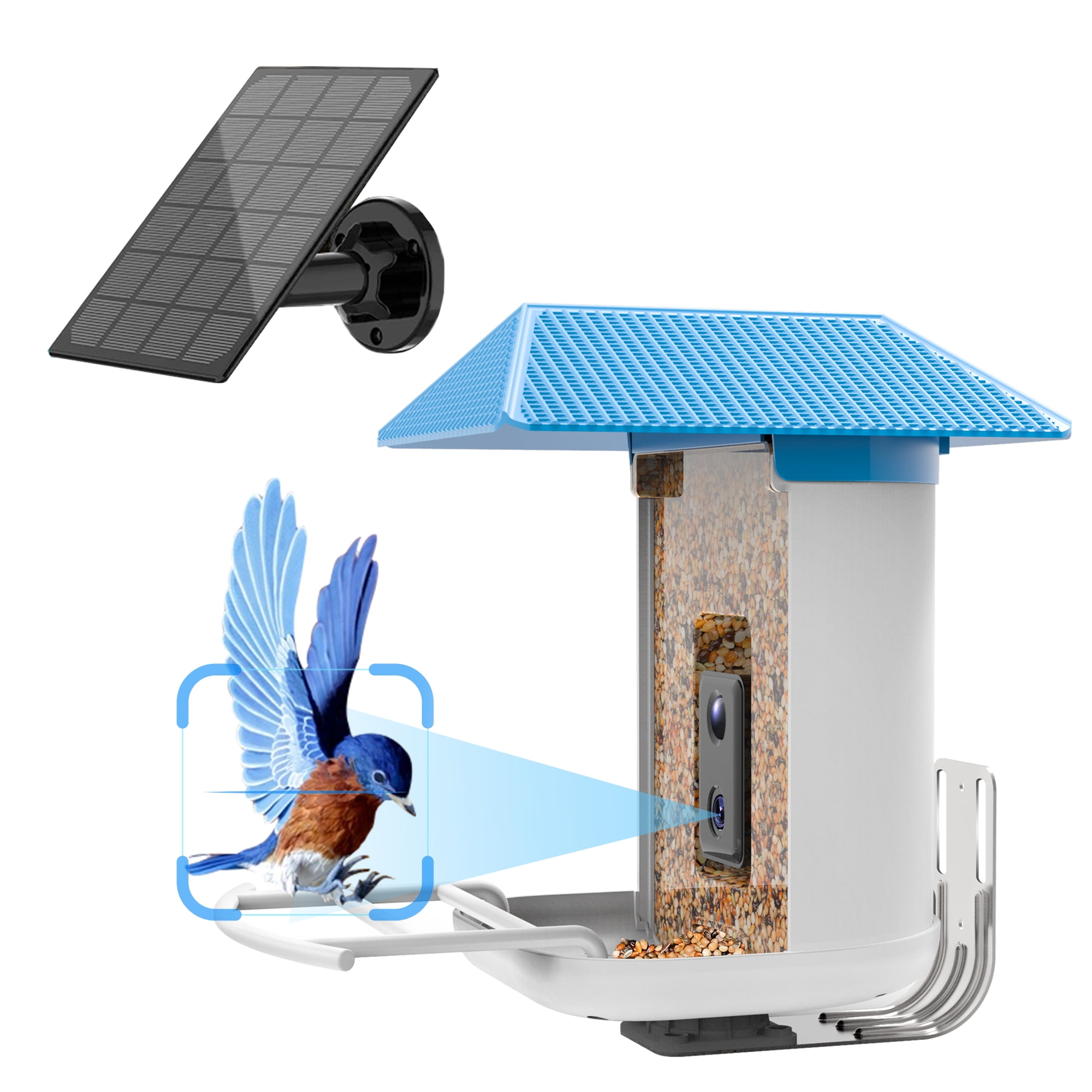 Bird Feeder Camera Wireless Outdoor, Solar Powered Smart Bird Feeder