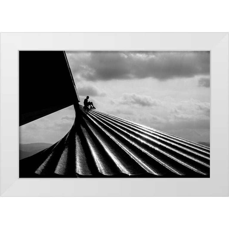 Meloni, Francesco 32x23 White Modern Wood Framed Museum Art Print Titled -  Torre De Calatrava