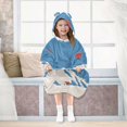 thumbnail image 7 of FORMRS Wearable Blanket Hoodie with Sleeves for Kids Cozy Flannel Sweatshirt, Snow Mountain, 7 of 7